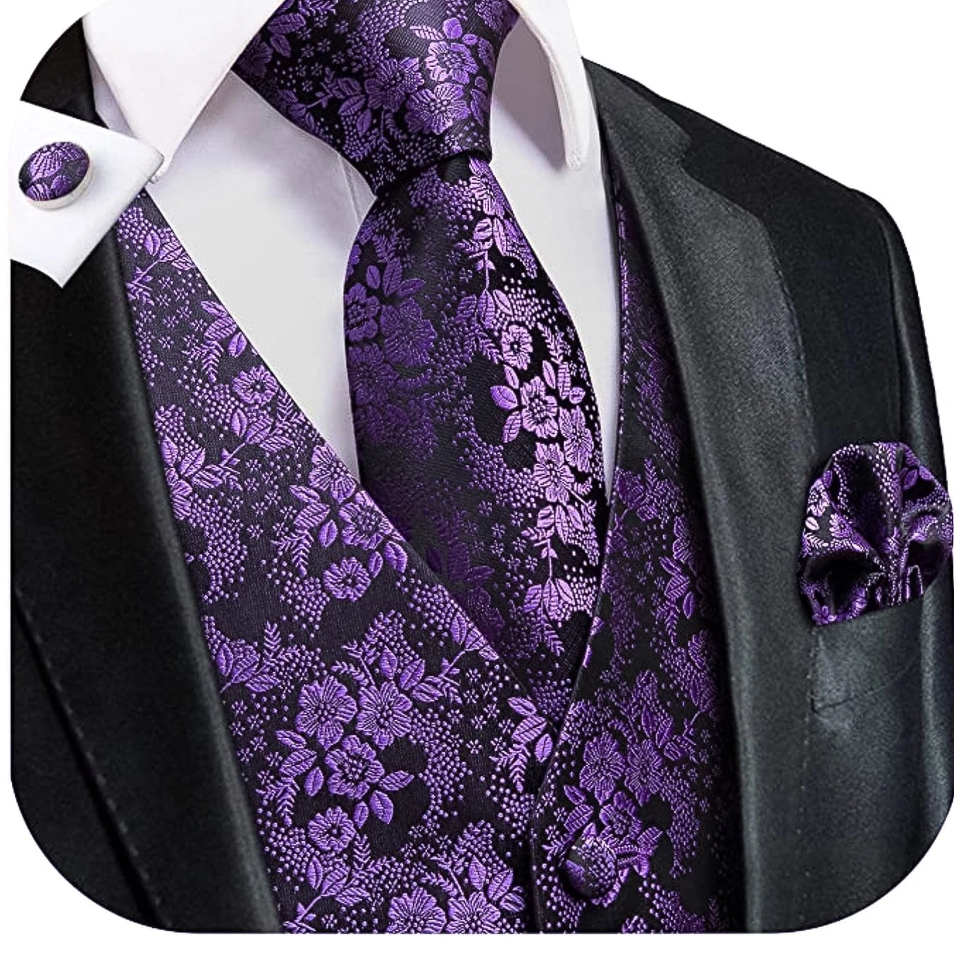Purple Reign Suit Accessory Set, Sophisticated Style, Effortless Elegance, MJ-0015